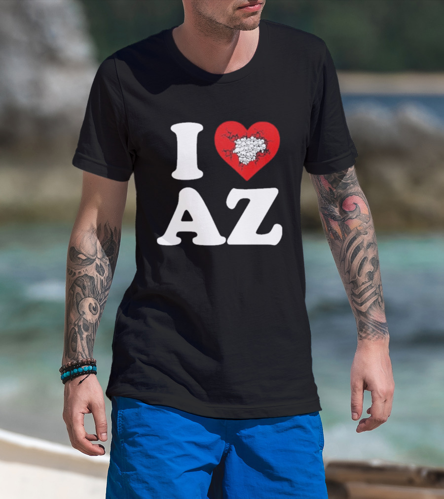Gatecreeper I Heart Arizona Skull Heart T-Shirt