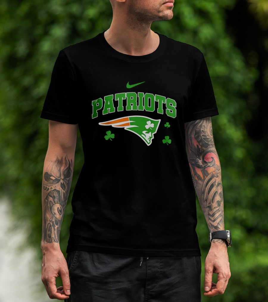 Patriots Irish Clover Green Shamrock Luck T-Shirt