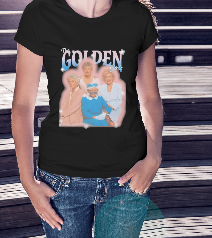 The Golden Girls TV Series Characters With Sparkling Pastel T-Shirt