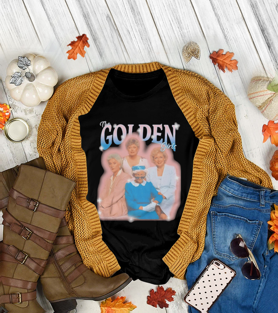 The Golden Girls TV Series Characters with Sparkling Pastel T-Shirt