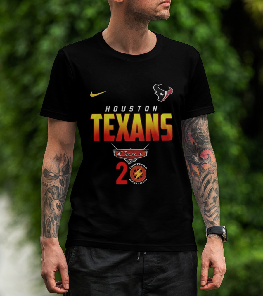 Houston Texans Cars 20 Nike Anniversary Lightning Bolt T-Shirt