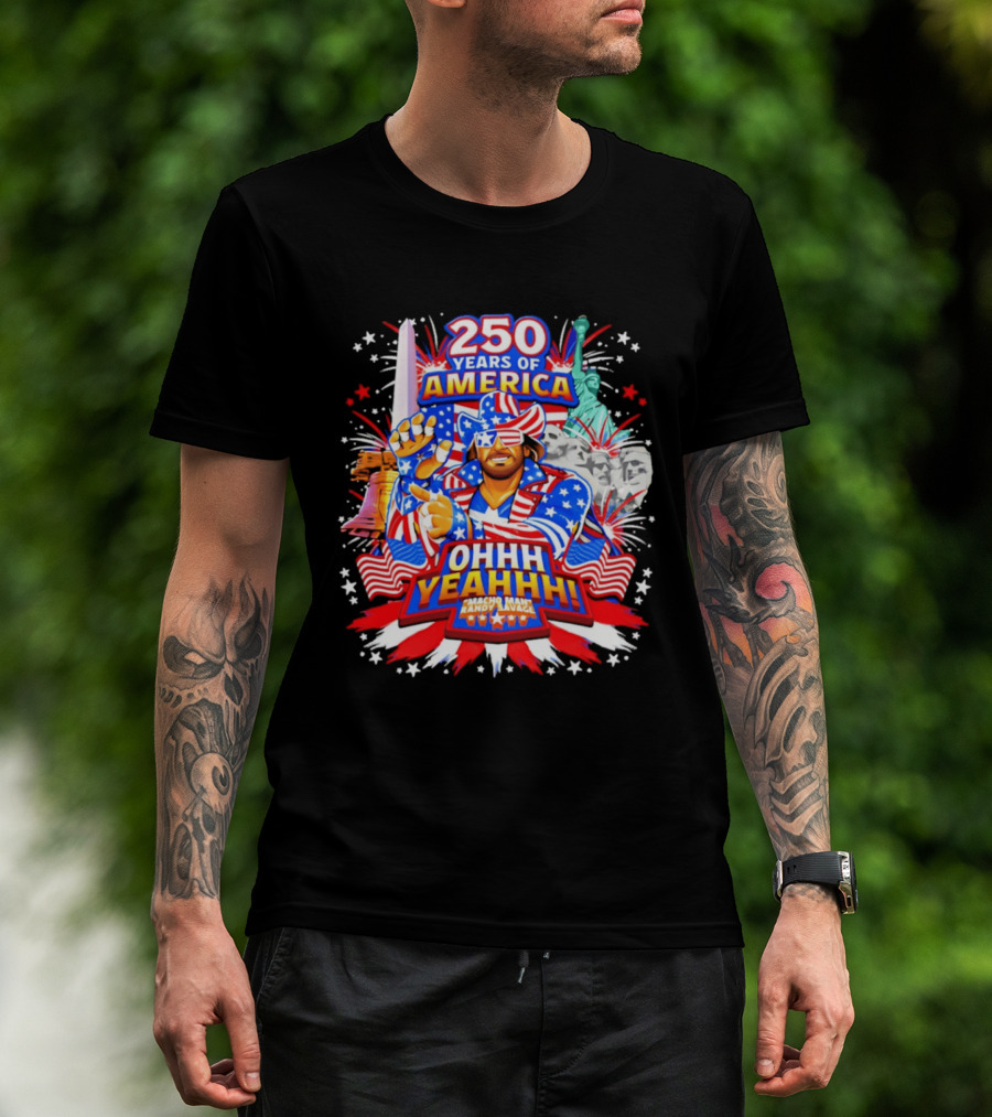 250 Years Of America Randy Savage Macho Man Ohhh Yeahhh T-Shirt