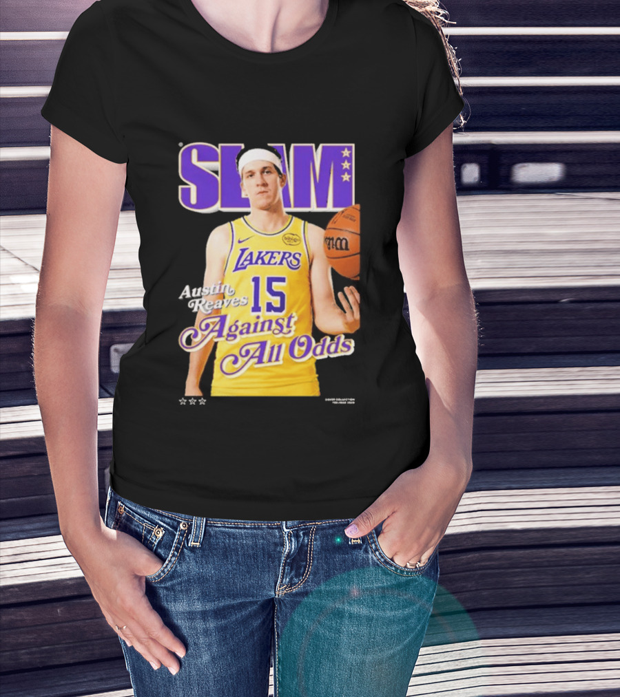 SLAM Cover Austin Reaves Against All Odds Los Angeles Lakers NBA T-Shirt