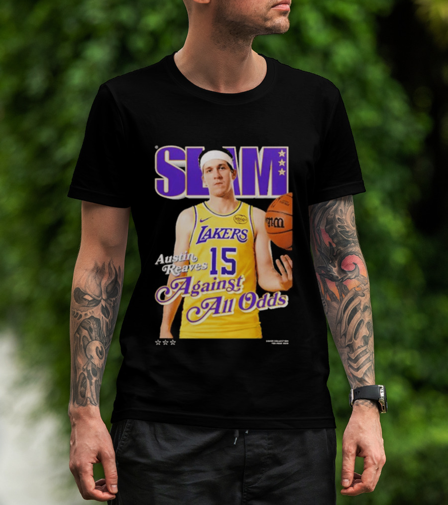 SLAM Cover Austin Reaves Against All Odds Los Angeles Lakers NBA T-Shirt