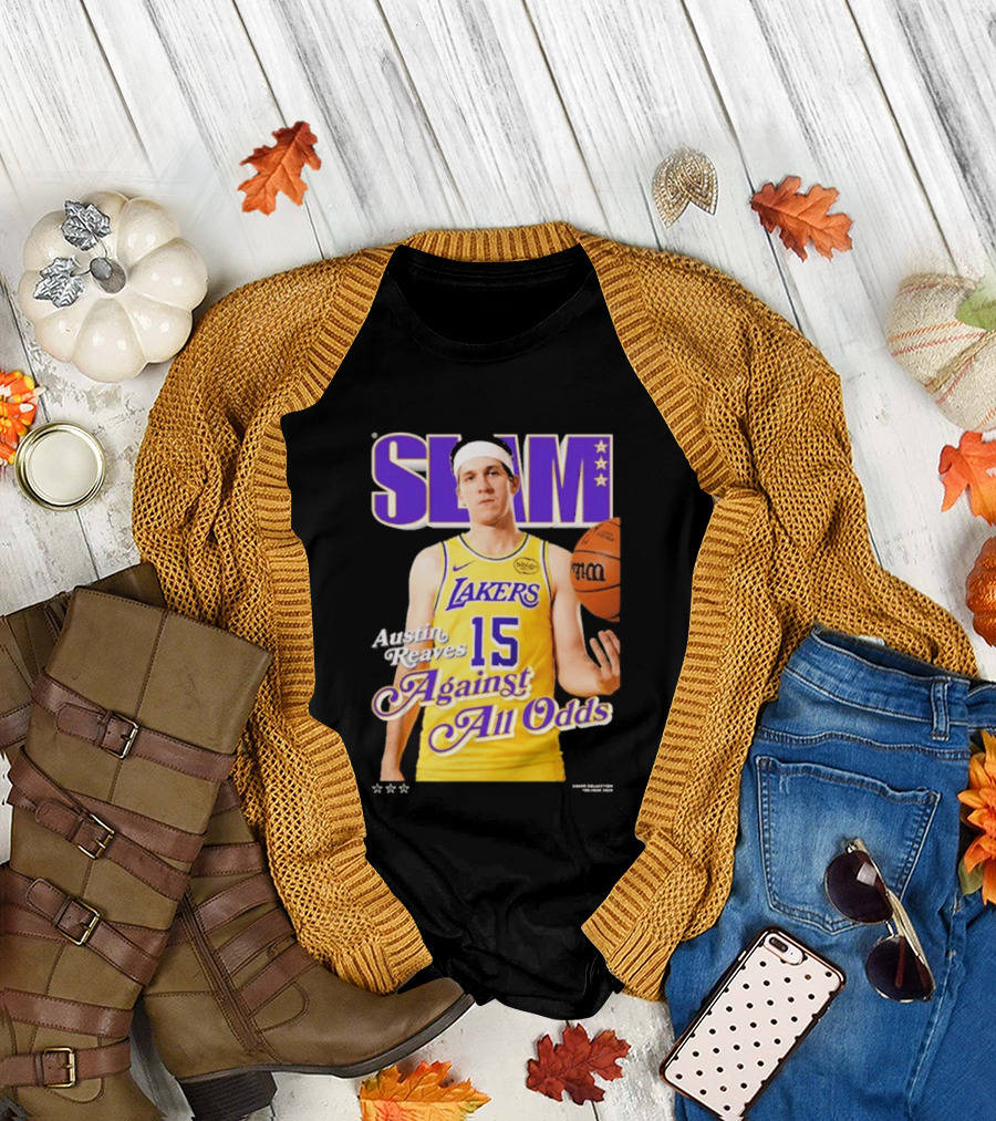 SLAM Cover Austin Reaves Against All Odds Los Angeles Lakers NBA T-Shirt