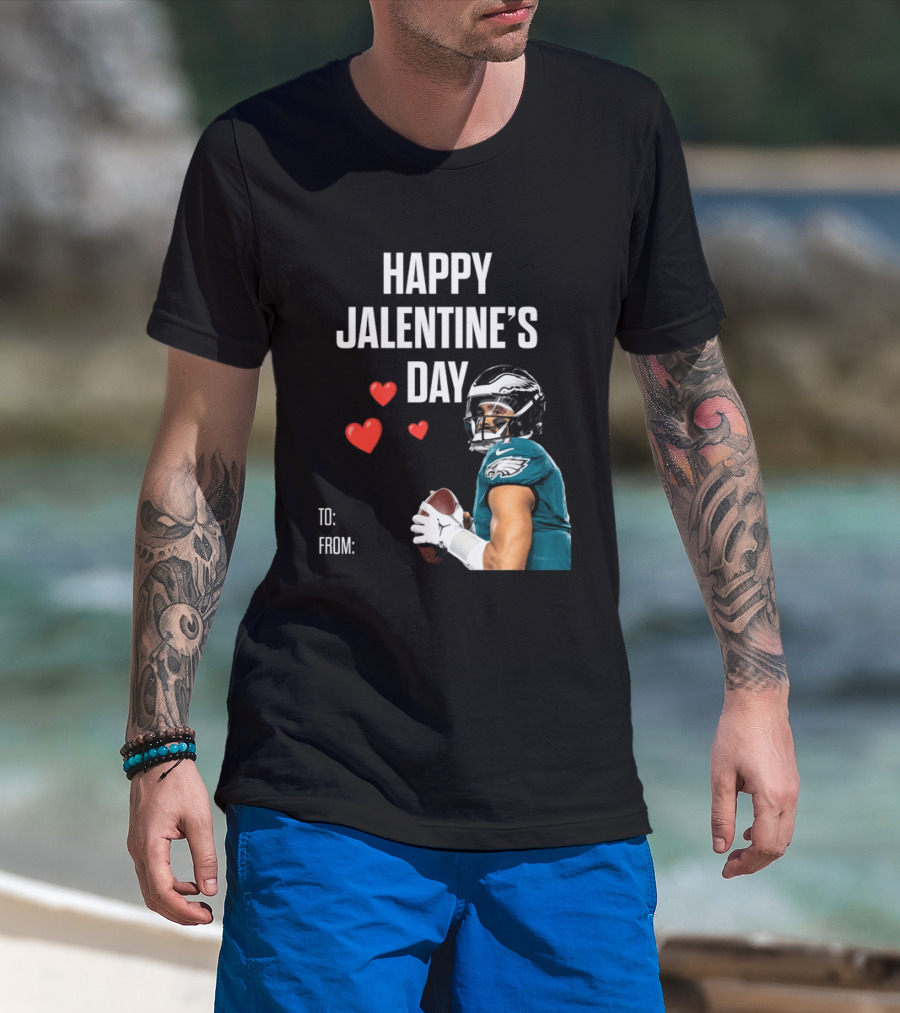 Philadelphia Eagles Happy Jalentine's Day Football Celebration T-Shirt