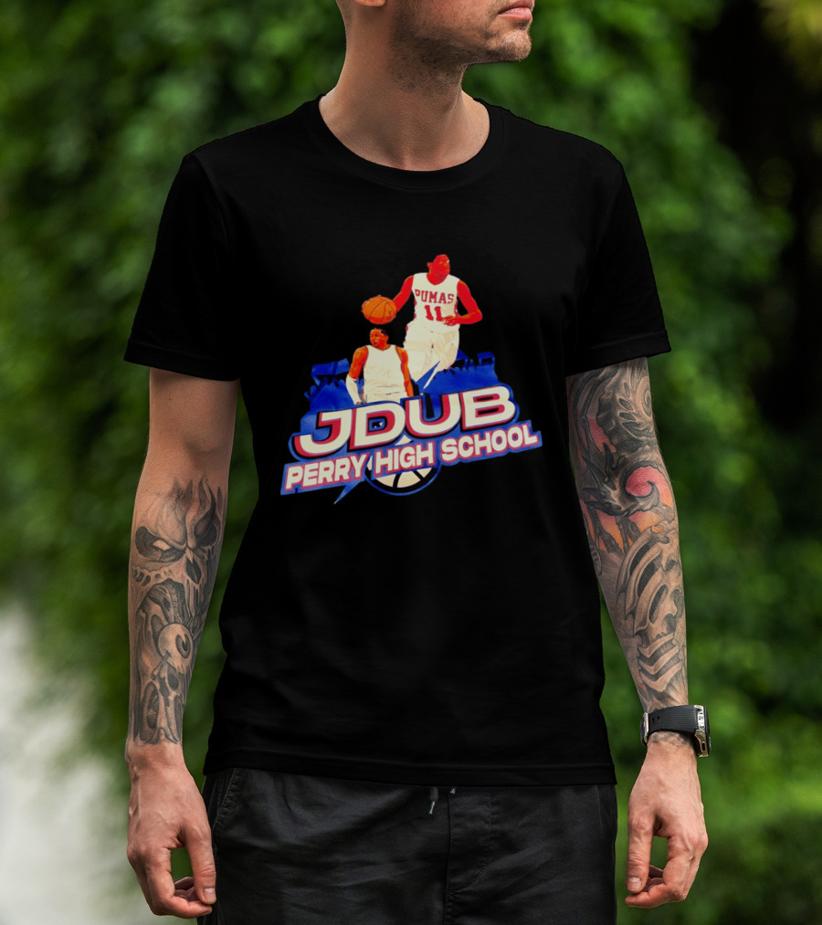 Jdub Perry High School Pumas Basketball T-Shirt