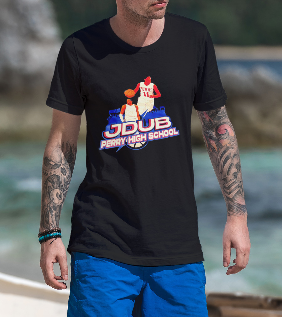 Jdub Perry High School Pumas Basketball T-Shirt