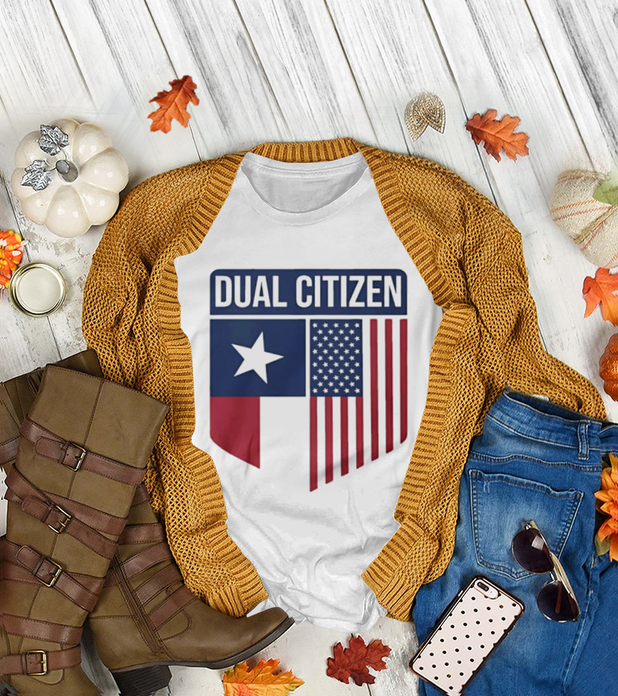 Texas Dual Citizen State Flag Star and Stripes T-Shirt