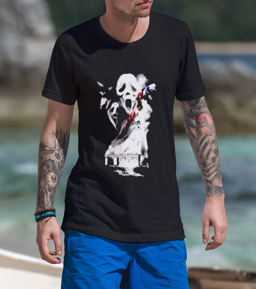 30th Anniversary Scream Kill Tour Ghostface Mask Horror Movie T-Shirt