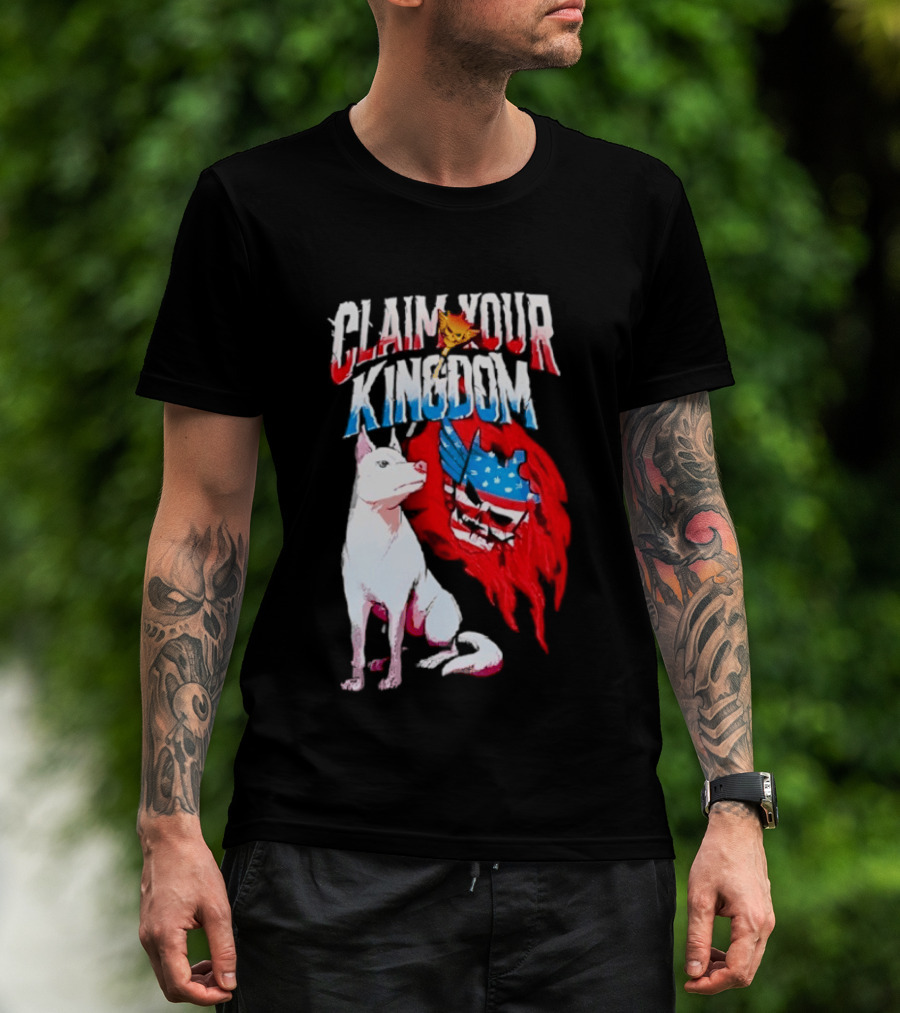 Cody Rhodes Pharaoh Dog Claim Your Kingdom WWE American Flag T-Shirt