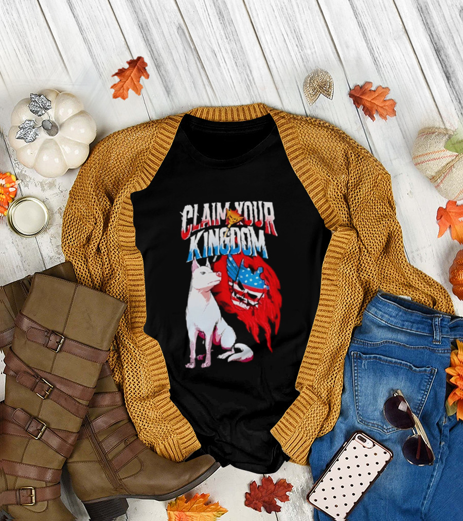 Cody Rhodes Pharaoh Dog Claim Your Kingdom WWE American Flag T-Shirt