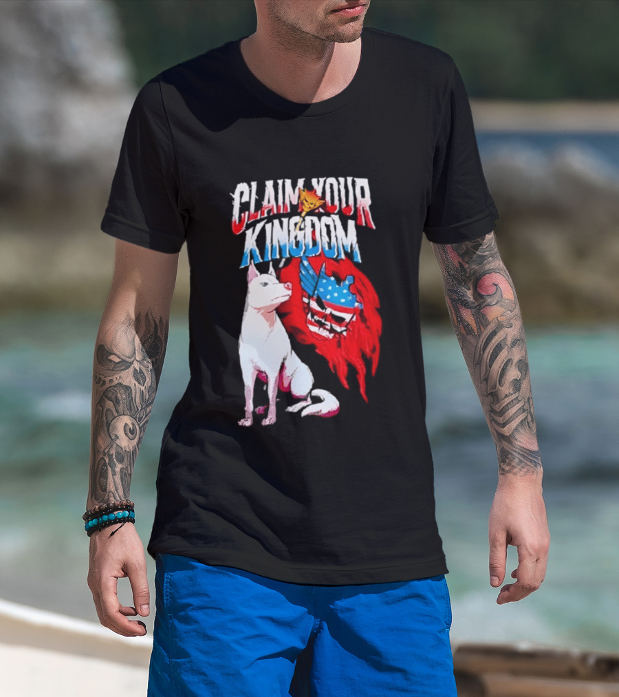 Cody Rhodes Pharaoh Dog Claim Your Kingdom WWE American Flag T-Shirt