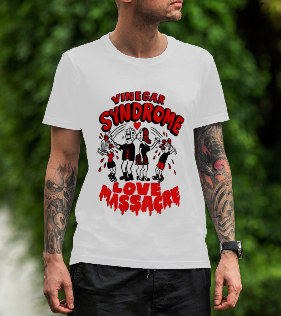 Vinegar Syndrome Love Massacre Retro Horror Comic T-Shirt