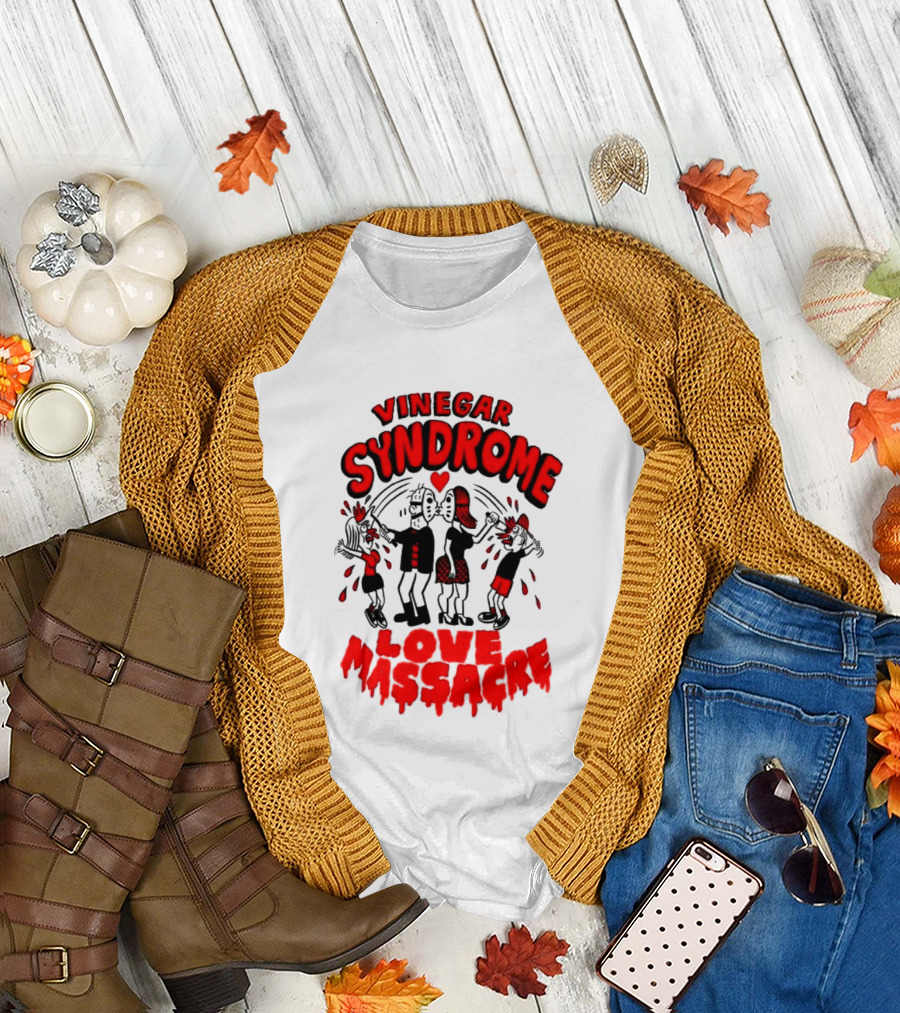 Vinegar Syndrome Love Massacre Retro Horror Comic T-Shirt