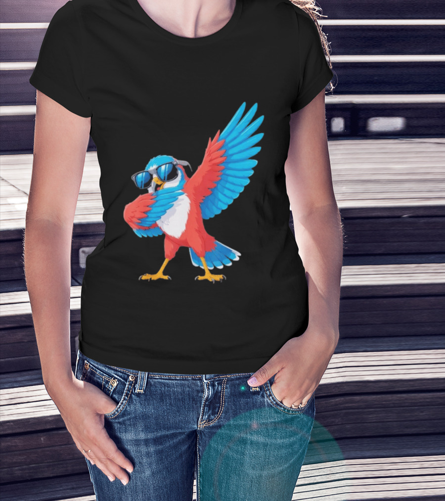Sea Hawk Bird Dabbing With Sunglasses T-Shirt