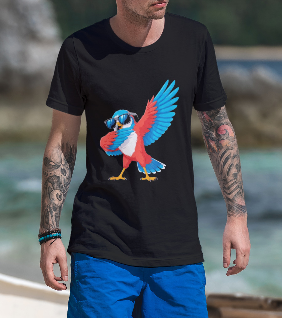 Sea Hawk Bird Dabbing With Sunglasses T-Shirt