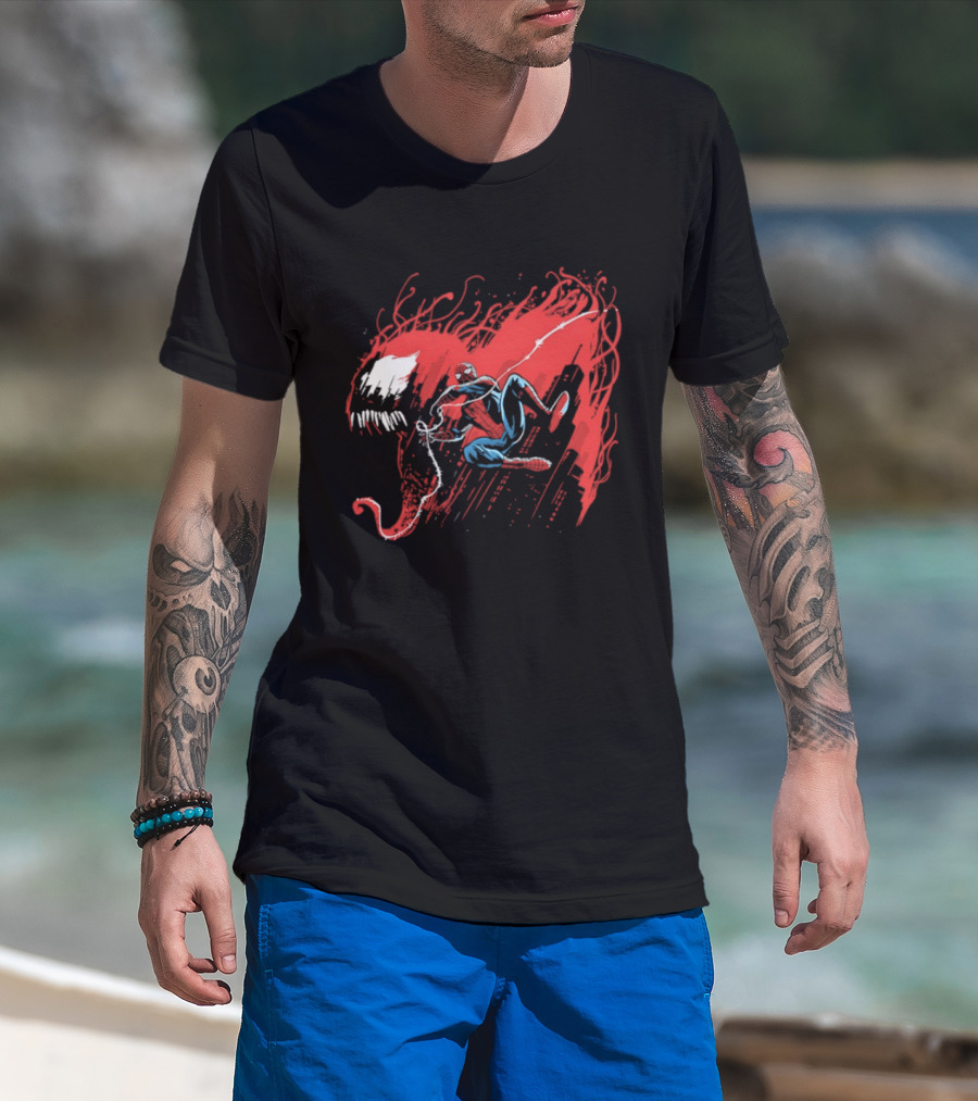 Spider Man Carnage Symbiote Dynamic Battle T-Shirt
