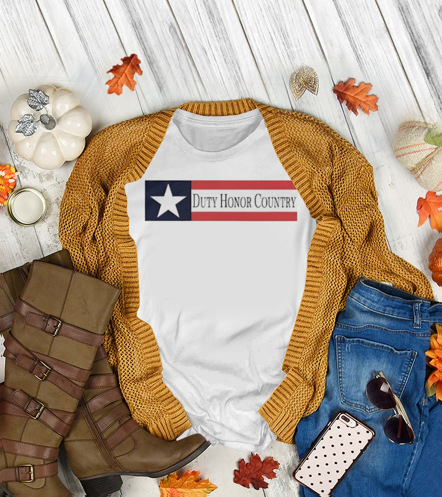 Duty Honor Country Star and Stripes Flag T-Shirt