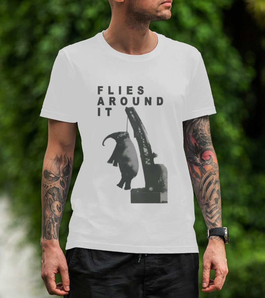 Elephant Flies Around It Crane T-Shirt