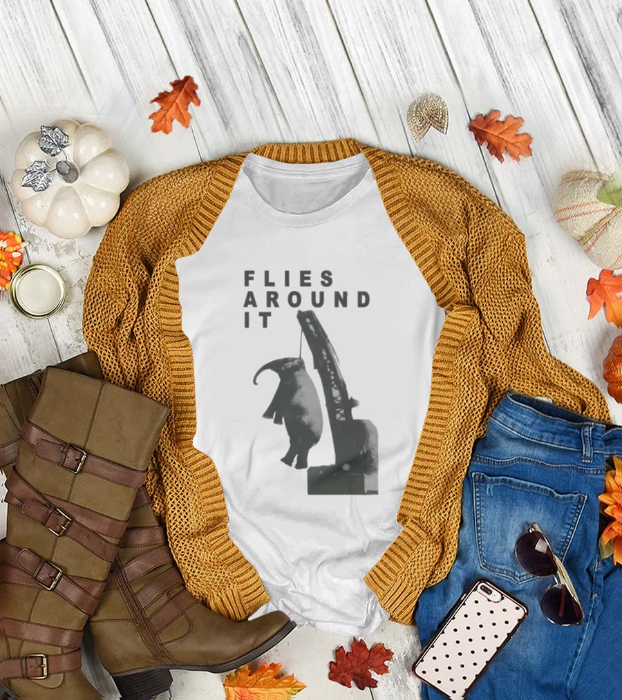 Elephant Flies Around It Crane T-Shirt