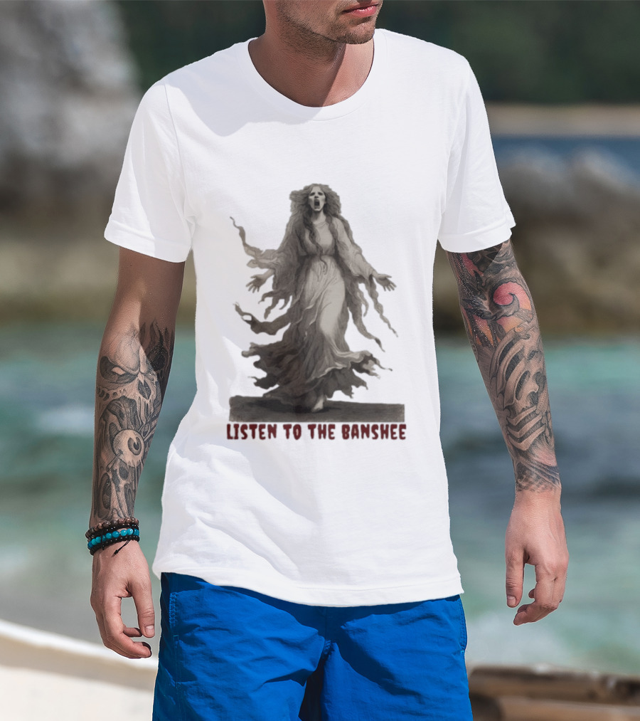 Ghost Girl Listen To The Banshee Eerie Spectral T-Shirt