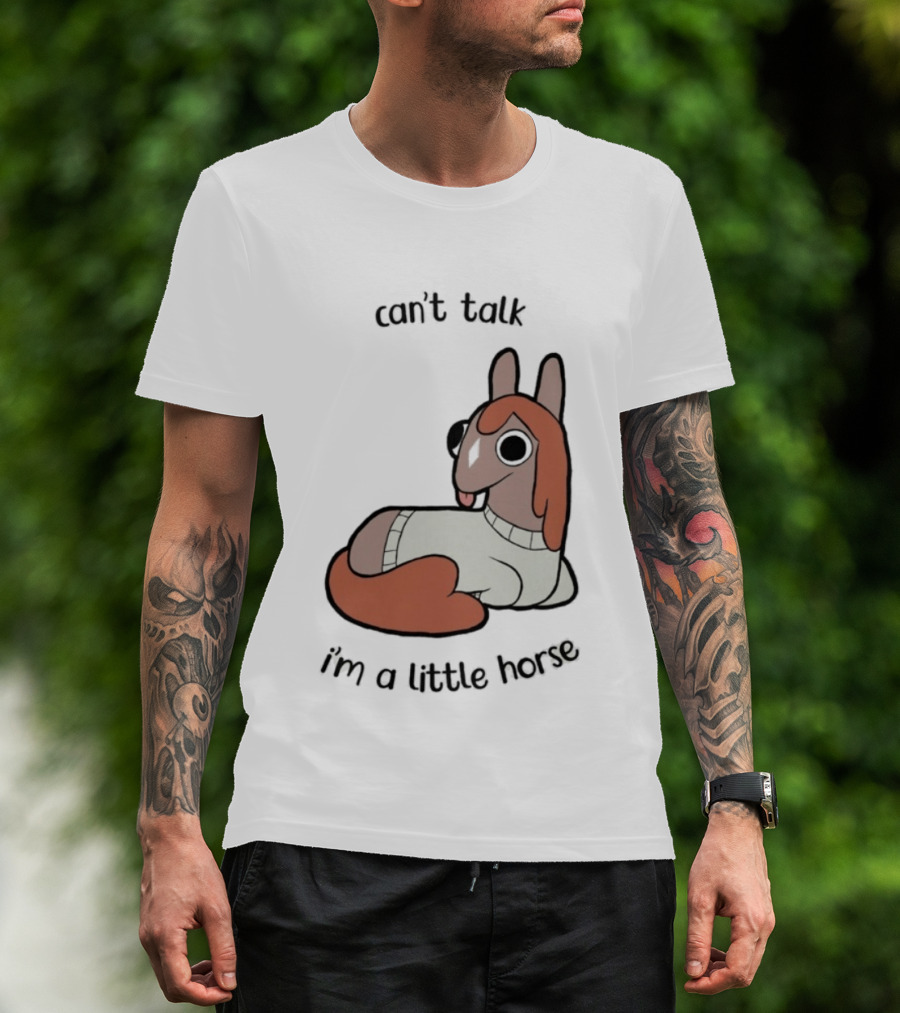 Lucah Can't Talk I'm A Little Horse Cute Cartoon T-Shirt