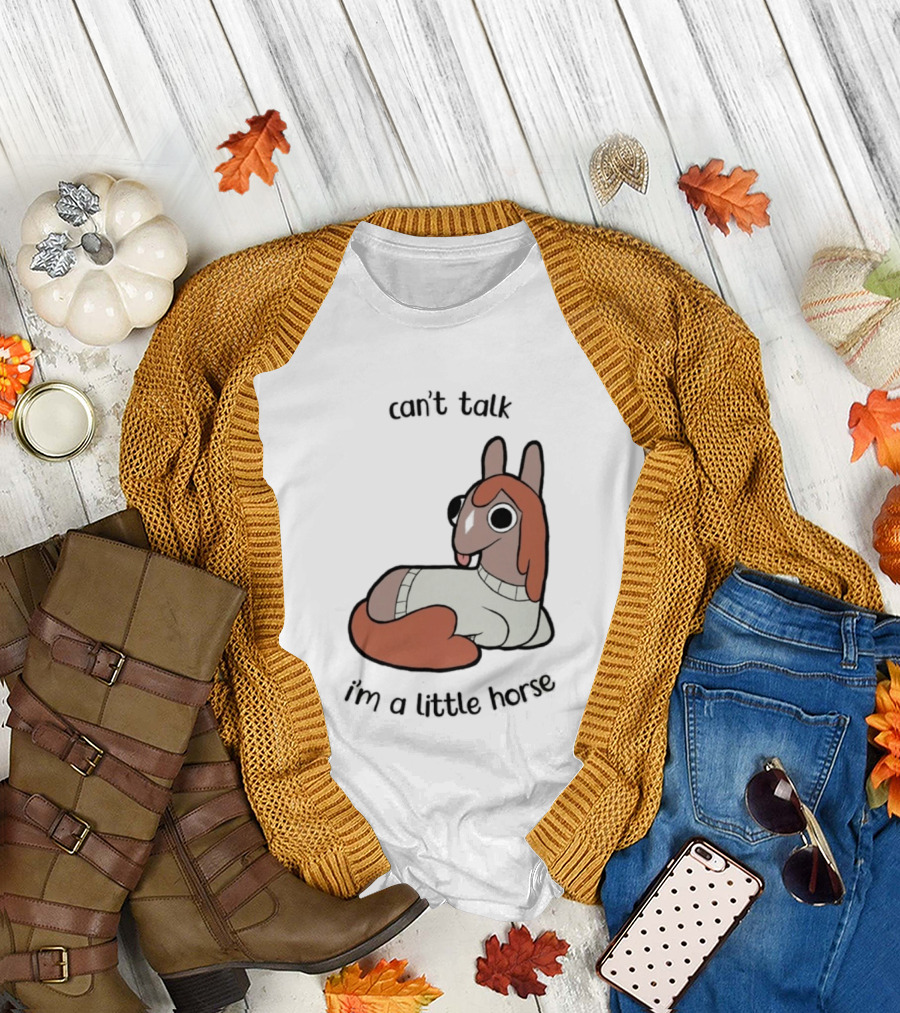 Lucah Can't Talk I'm A Little Horse Cute Cartoon T-Shirt