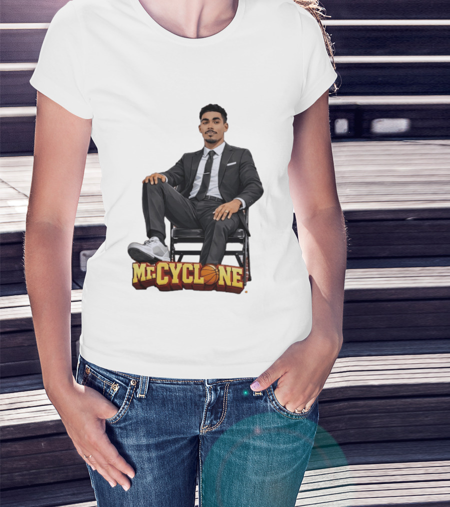 Mr Cyclone Tamin Lipsey In Suit On Chair Iowa State Cyclones T-Shirt
