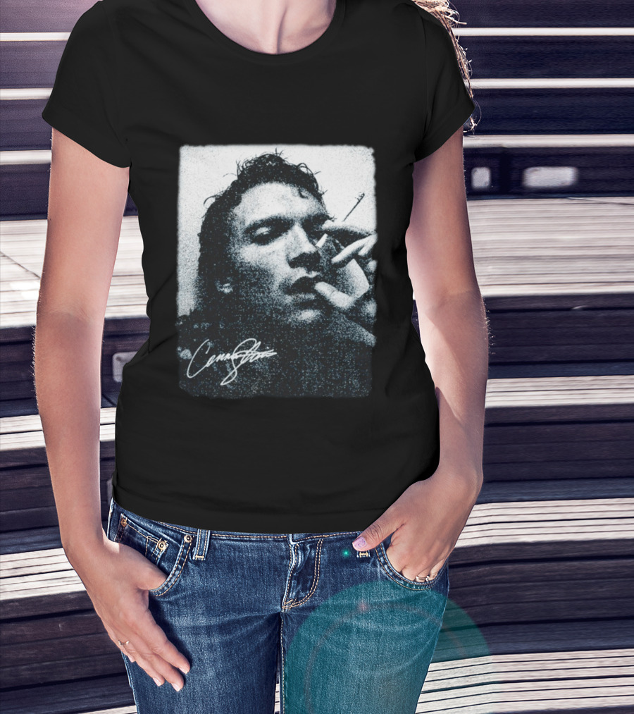 Ilya Rozanov Cigarette Portrait Cursive Signature T-Shirt