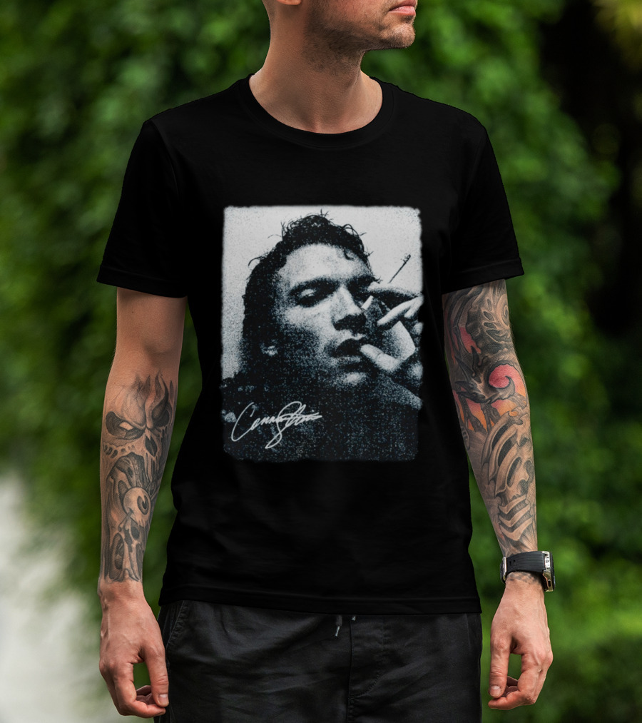 Ilya Rozanov Cigarette Portrait Cursive Signature T-Shirt