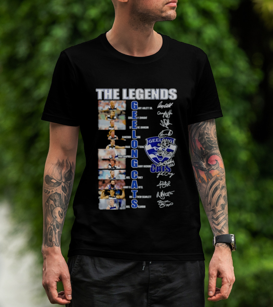 The Legends Of Geelong Cats Player Signatures And Iconic Players T-Shirt