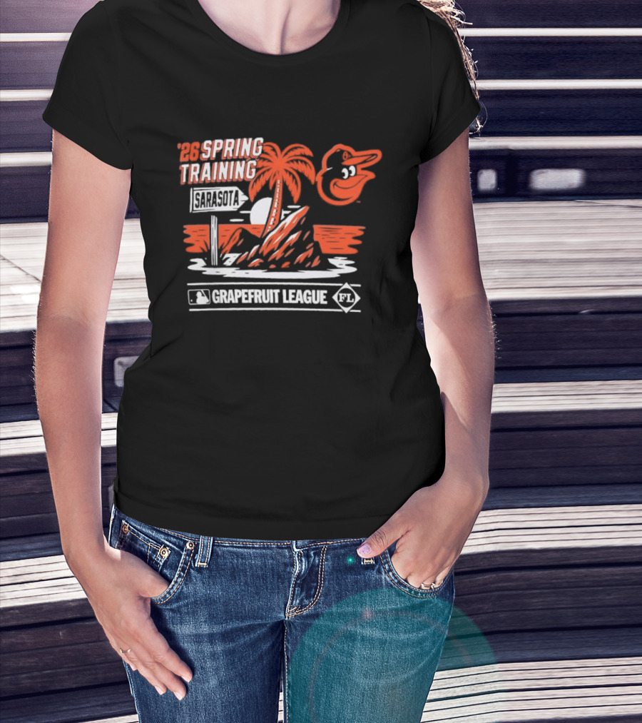 2026 Spring Training Baltimore Orioles Grapefruit League Retro Palm Beach T-Shirt