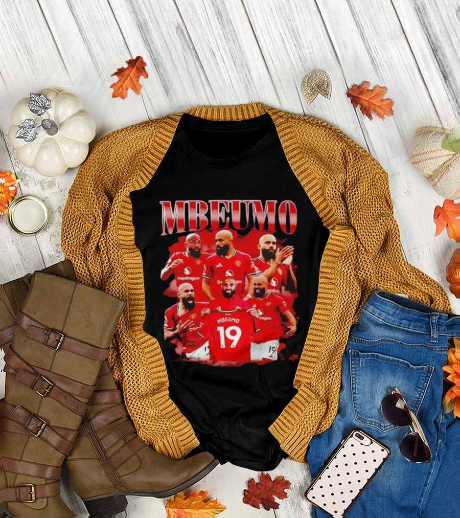 Bryan Mbeumo Manchester United Collage Snapdragon Number 19 T-Shirt