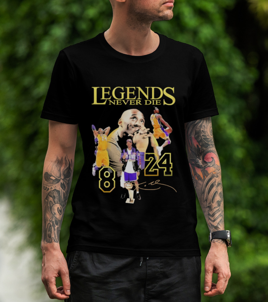 Legends Never Die Kobe Bryant 8 24 Los Angeles Basketball T-Shirt