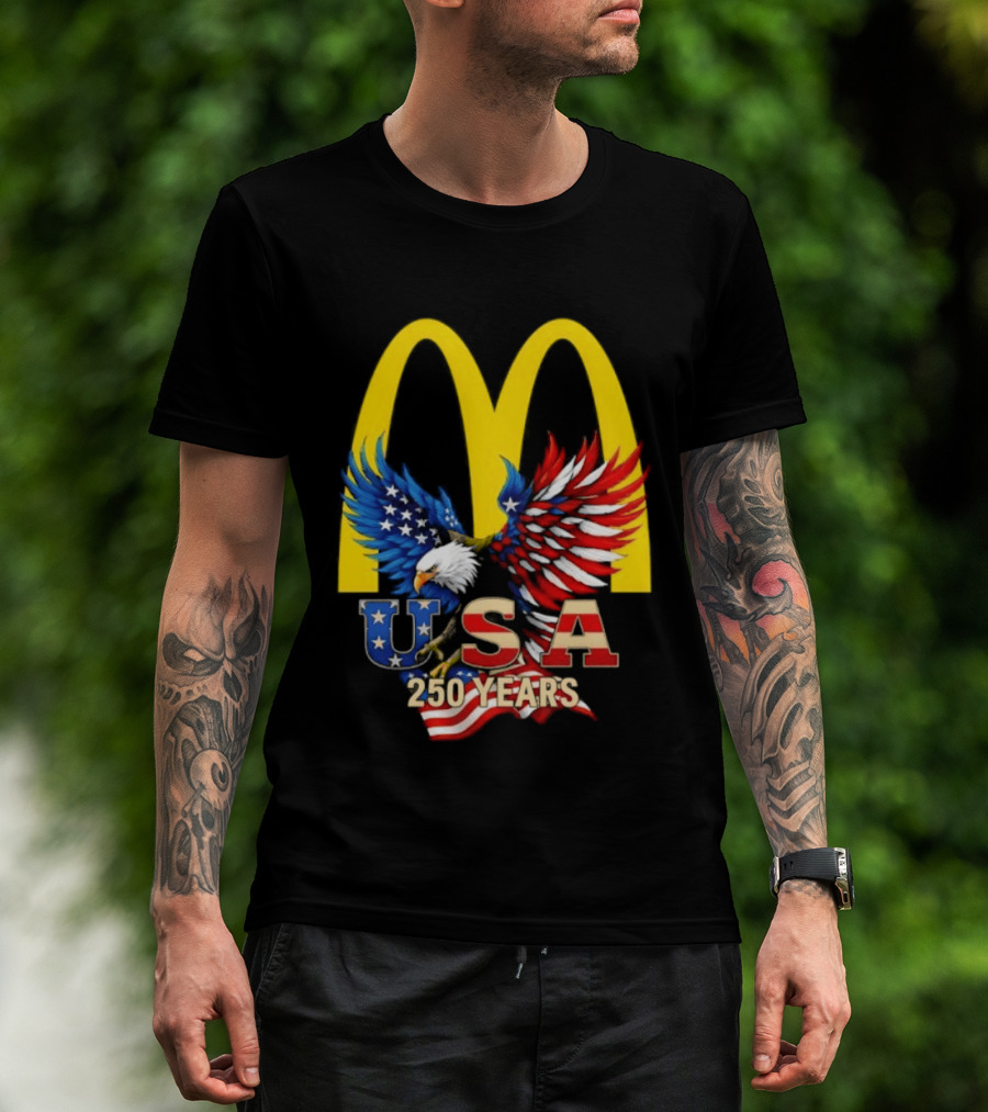 Eagle USA 250 Years McDonald's Flag Celebration T-Shirt