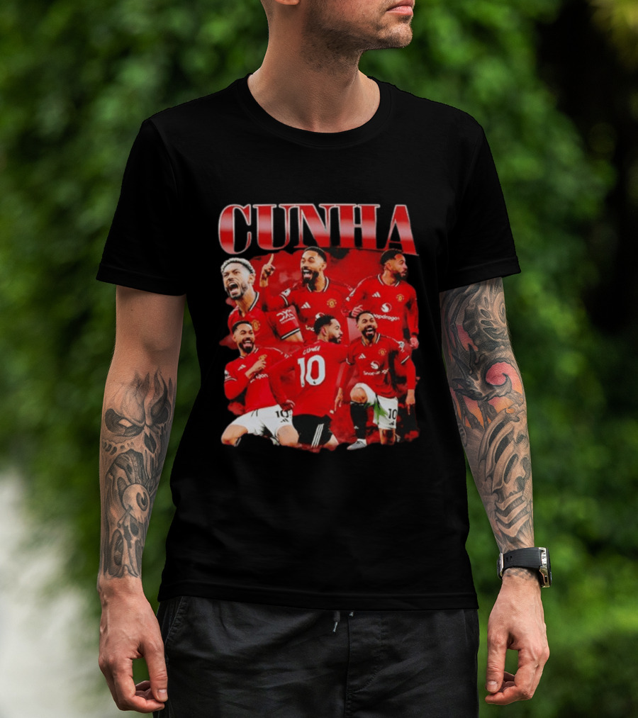 Cunha Manchester United Bootleg Picture Collage T-Shirt
