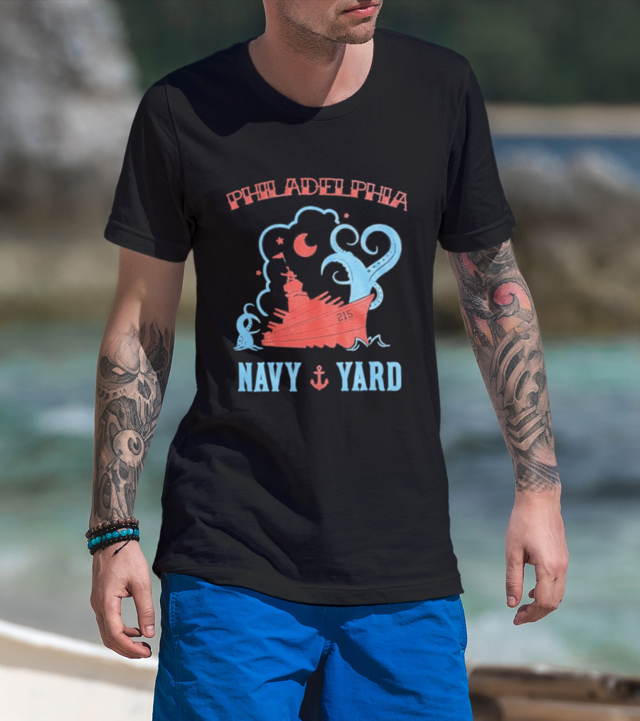 Philadelphia Phillies Navy Yard Anchor Ship T-Shirt