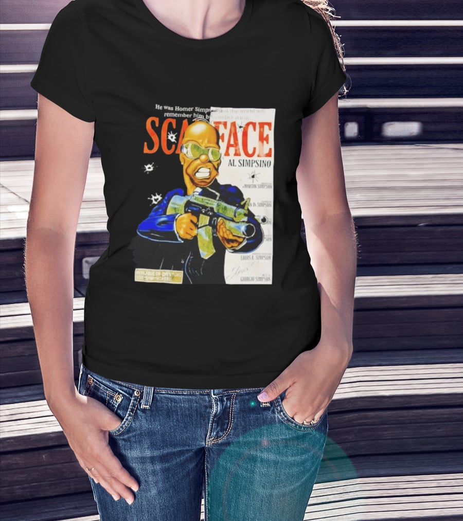 Scarface Al Simpsino Parody Available On DVD Reference T-Shirt