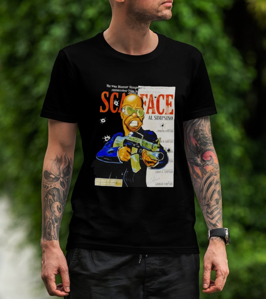 Scarface Al Simpsino Parody Available On DVD Reference T-Shirt