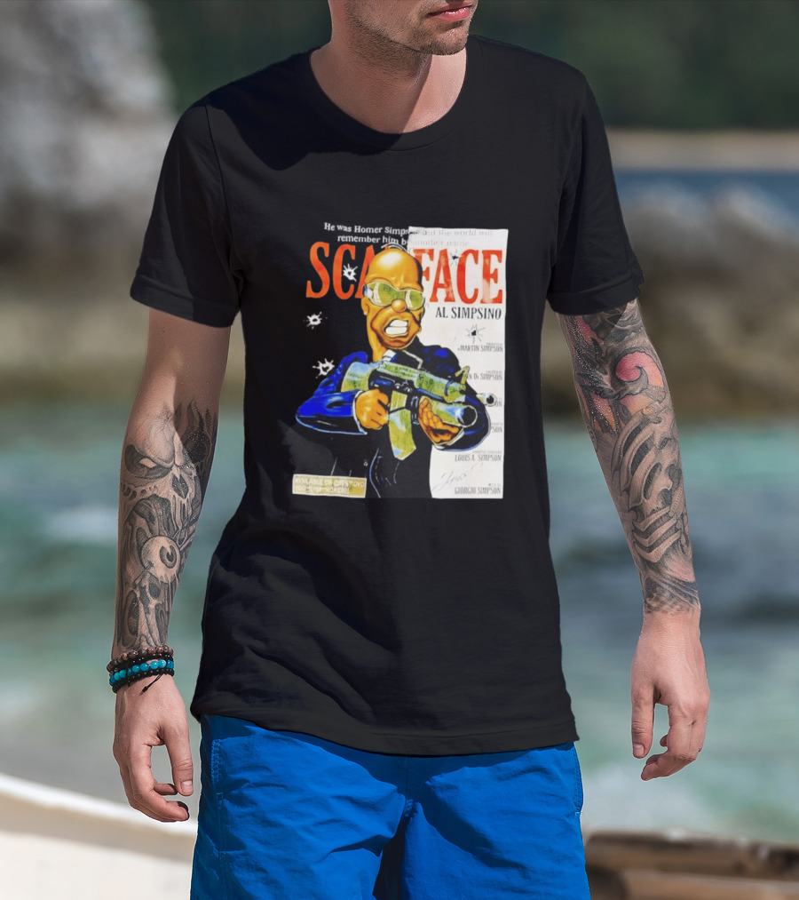 Scarface Al Simpsino Parody Available On DVD Reference T-Shirt