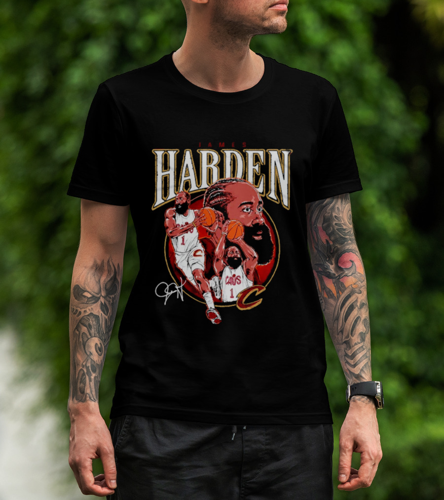 James Harden Cavs Basketball Legend Cleveland Number One T-Shirt