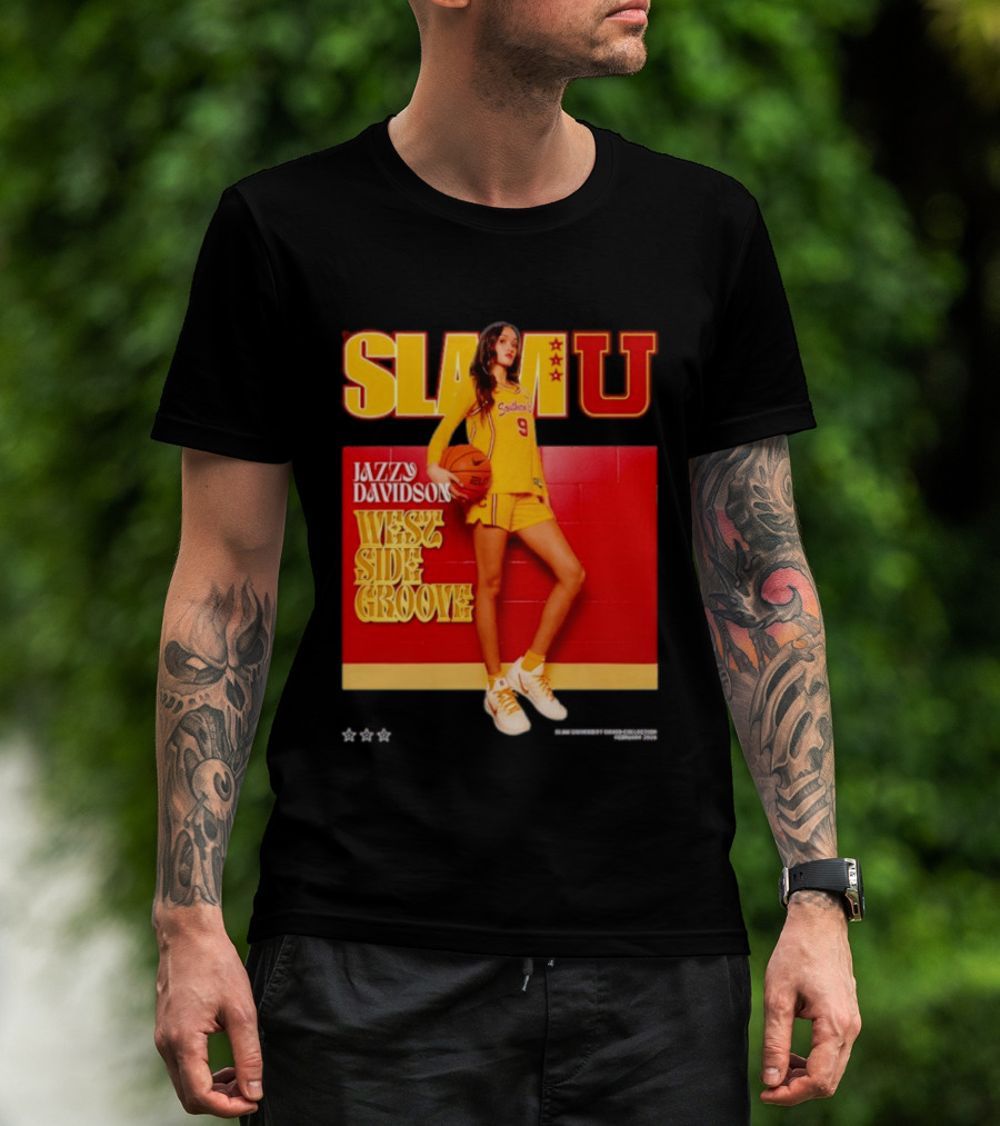 Jazzy Davidson Basketball Slamu Southern 9 West Side Groove T-Shirt