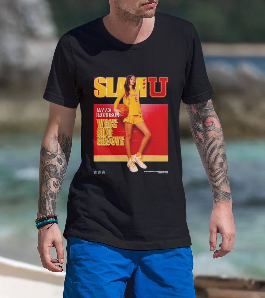 Jazzy Davidson Basketball Slamu Southern 9 West Side Groove T-Shirt
