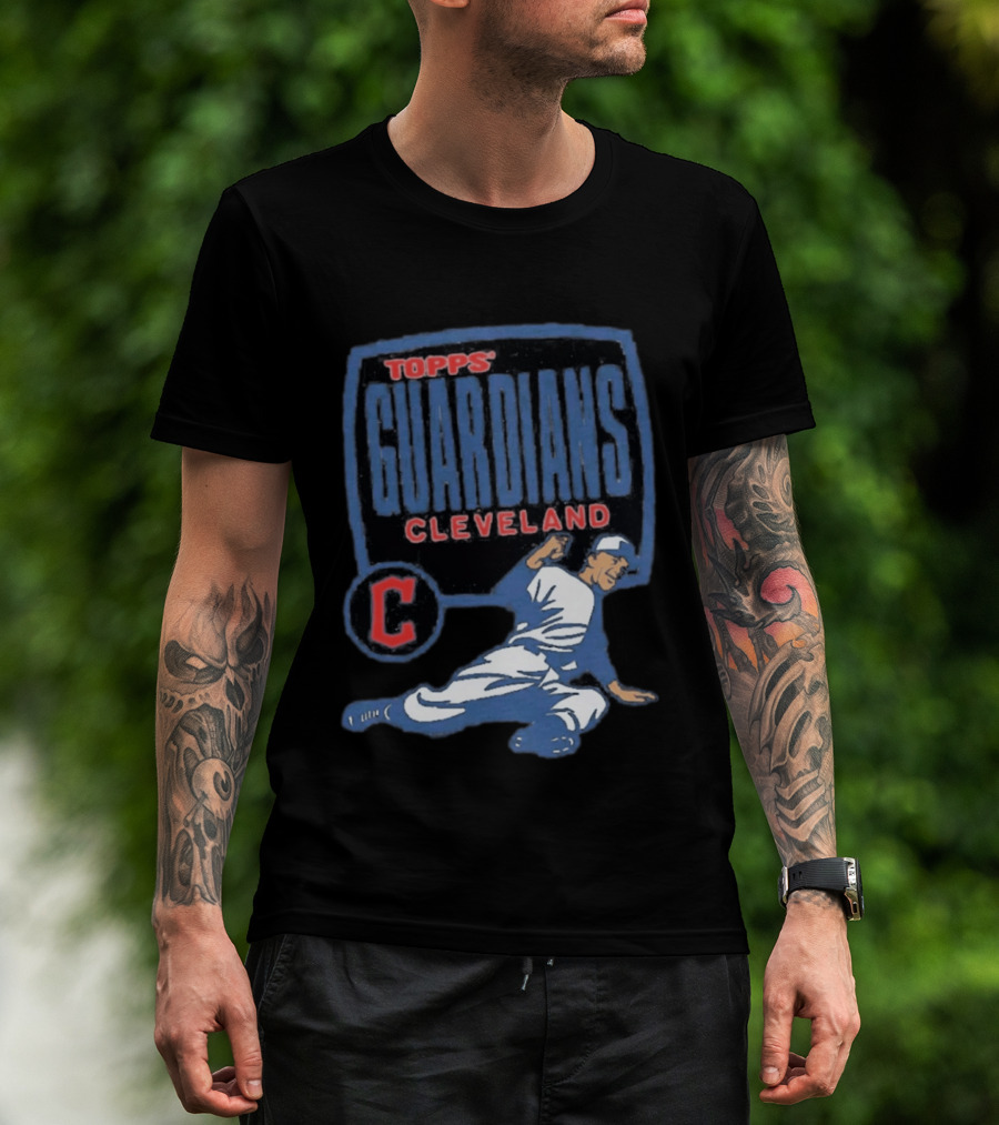 Cleveland Guardians Topps MLB Cartoon Raglan T-Shirt