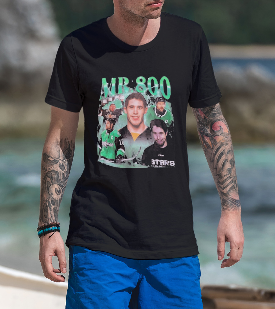MR 800 Hockey Legends Dallas Stars Celebratory Milestone T-Shirt