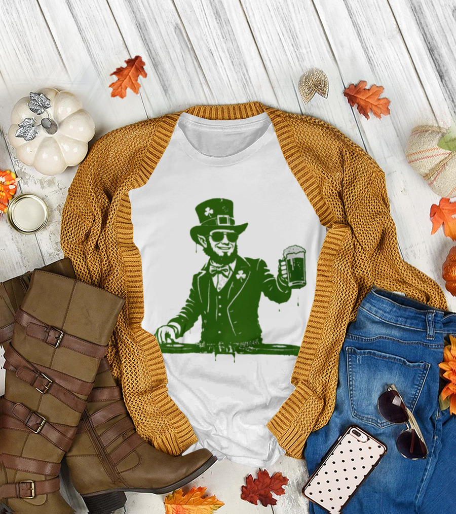 DJ Irish Uncle Sam St Patrick's Day Beer Celebration T-Shirt