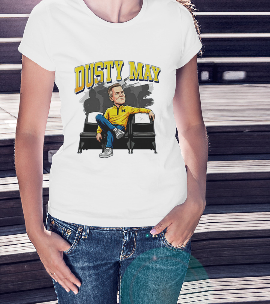 Dusty May Michigan Basketball Caricature T-Shirt