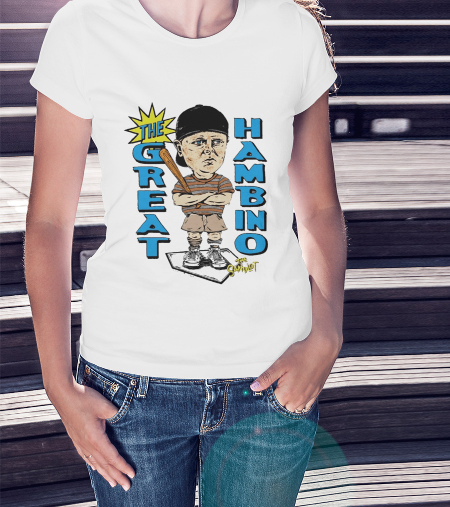 The Sandlot The Great Hambino Cartoon Character With Bat T-Shirt