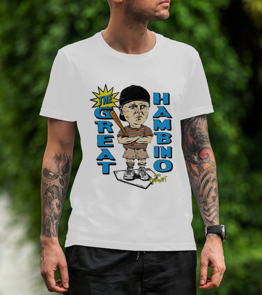 The Sandlot The Great Hambino Cartoon Character With Bat T-Shirt